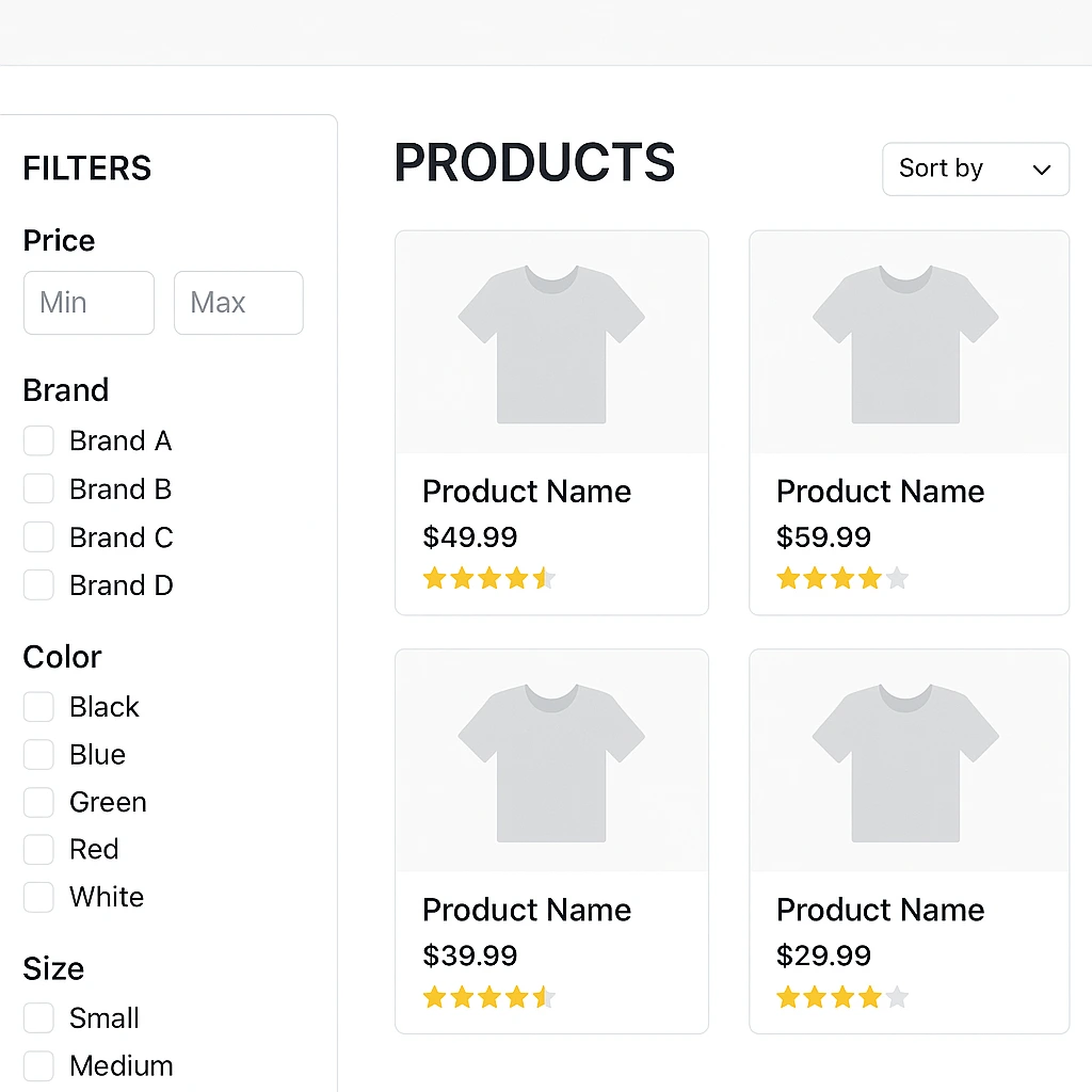 استفاده از ساید بار جهت نمایش فیلتر ها