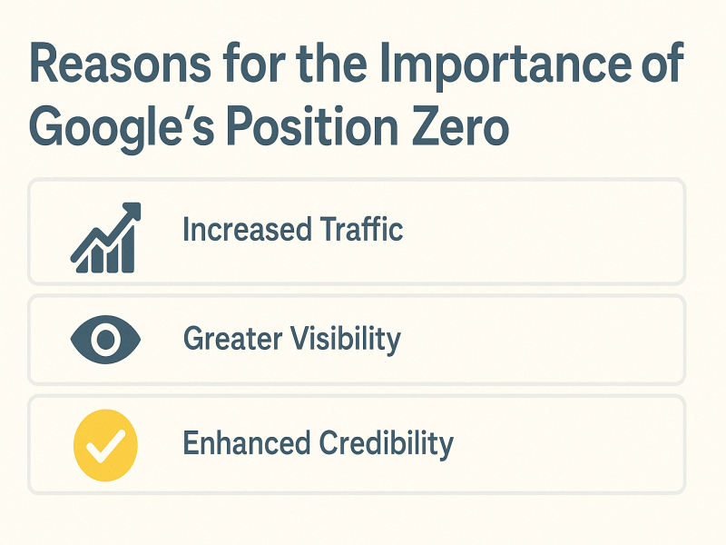 دلایل اهمیت جایگاه صفر گوگل و مزایای Position Zero برای وب سایت ها چیست؟