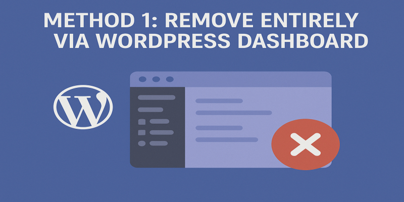 روش اول حذف کامل صفحه از طریق پیشخوان وردپرس