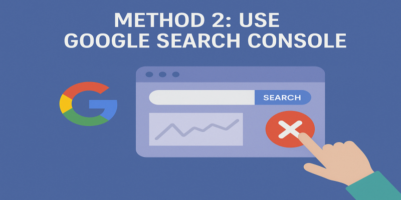 روش دوم استفاده از ابزار سرچ کنسول گوگل