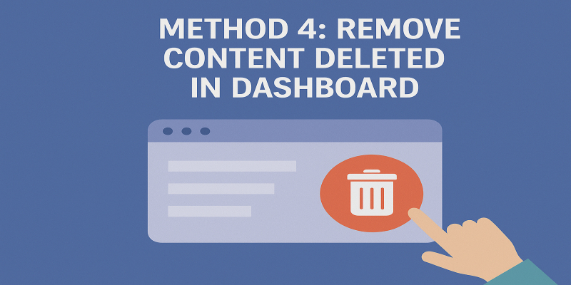 روش چهارم حذف محتوایی که فقط در پیشخوان حذف شده 