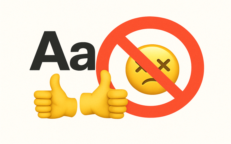 نباید های استفاده از ایموجی ها