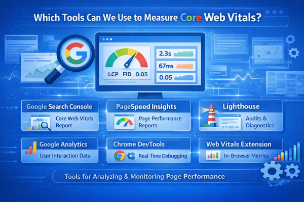 با چه ابزار هایی می توانیم معیار Core Web Vitals صفحات را اندازه گیری کنیم؟