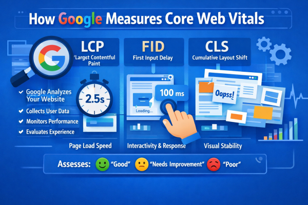 معیار های Core Web Vitals به چه صورت توسط گوگل بررسی می کند؟