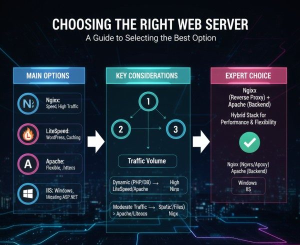 راهنمای انتخاب مناسب ترین وب سرور